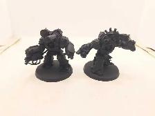 Warhammer 40k Chaos Space Marine 2 Obliterators Primed Black