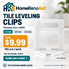 Tile Leveling Clips & Reusable Wedges - 1.5/2/3 mm - $9.99/100