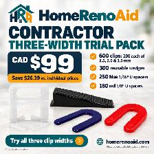 Tile Leveling System Trial Pack - 600 Clips, 300 Wedges, Spacers