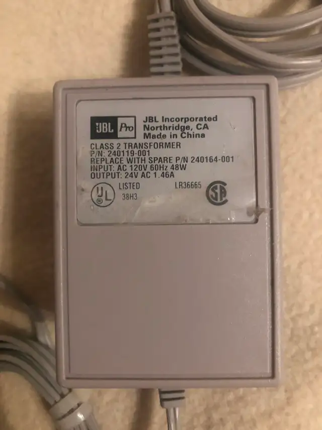Original JBL Pro Power Adapter Supply 24V AC 1.46A (Model 240119