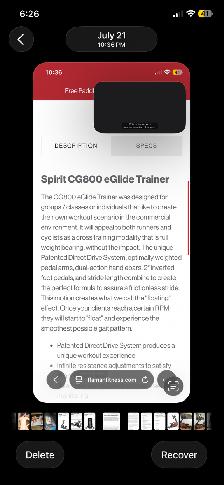 Elliptical  - Professional - Gym grade - Spirit CG800 eGlide Tra - Photo 6