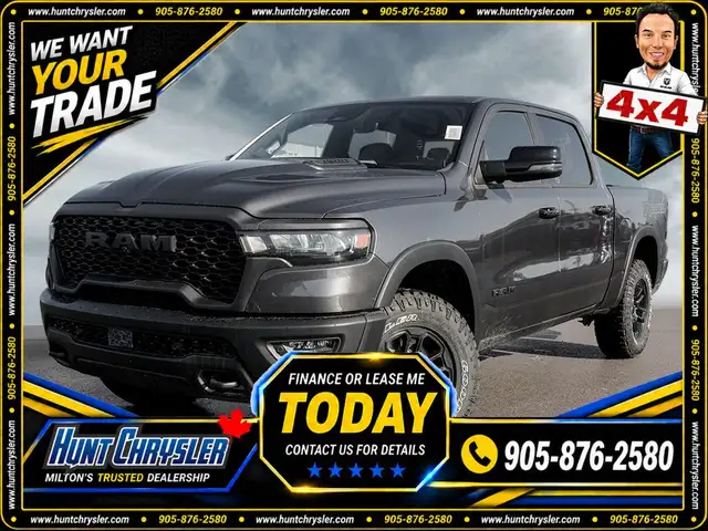2027 RAM 1500 REBEL | VNTD STS | HTD RR | PWR LIFT | 360 | NAVI