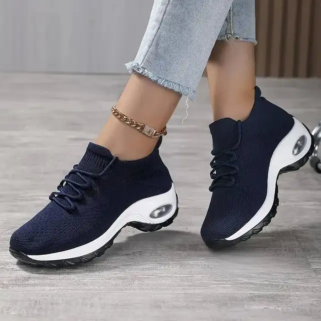 NovaKnit Waterproof Mid Heel Platform Shoes