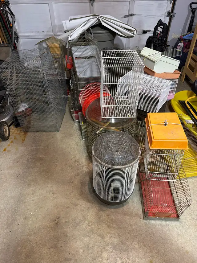 various animal cages