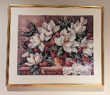 Framed lithograph by Barbara Mock