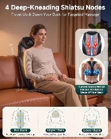 Snailax Shiatsu Back Massager with Heat – Black only 60$ - Photo 2