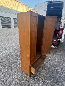 Free delivery antique Vintage Wooden Armoire with Mirror - Photo 10