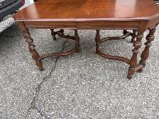 Free delivery used Vintage Walnut Dining Table - Photo 2