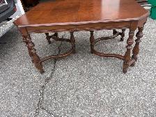 Free delivery used Vintage Walnut Dining Table - Photo 5