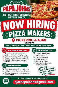PIZZA MAKER WANTED