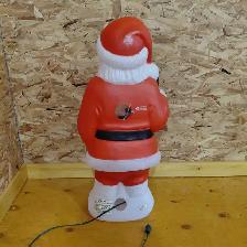 Père Noël illuminé vintage en plastique blow mold 1990 - Photo 3