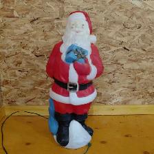 Père Noël illuminé vintage en plastique blow mold
