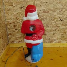 Père Noël illuminé vintage en plastique blow mold 1971 - Photo 3