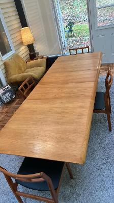 Mid century TEAK TECK Ensemble salle à manger. TRÈS GRANDE table - Photo 5