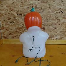 Fantôme citrouille illuminé vintage en plastique blow mold - Photo 3