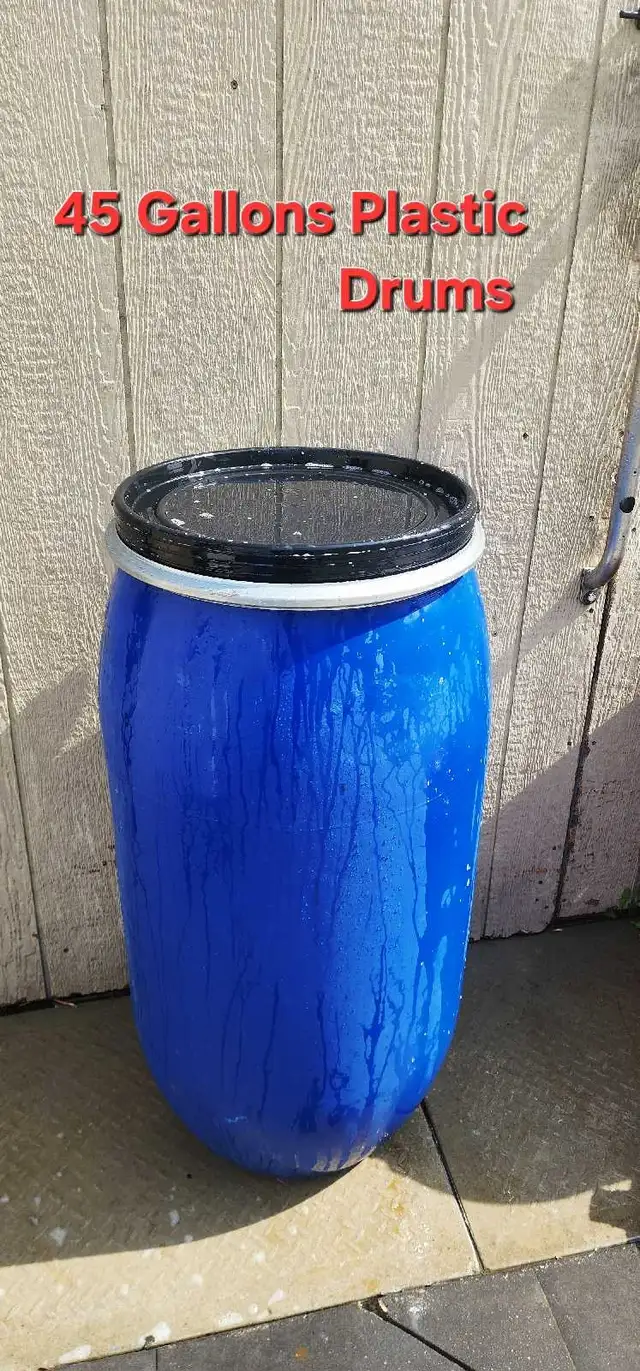 Clean Plastic barrels with Removable lids-Brampton