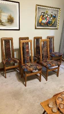 Mid century. TEAK TECK. Ensemble salle à manger. 6 chaises chair - Photo 10