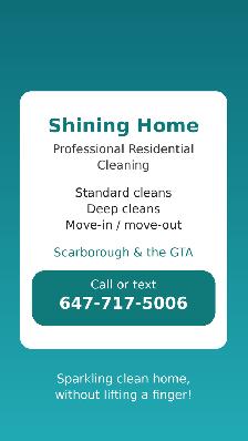 Professional Home Cleaning – Scarborough & GTA | Shining Home