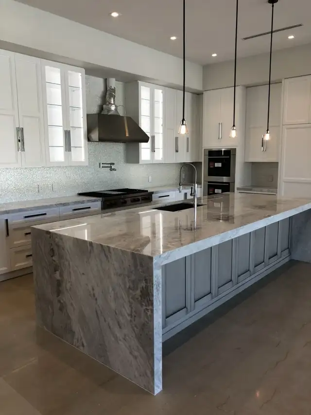 Granite Countertops & Waterfall Islands | NW Calgary