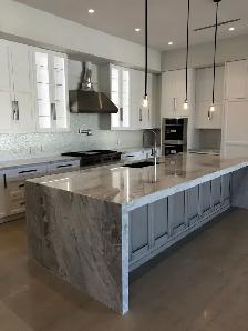 Granite Countertops & Waterfall Islands | NW Calgary
