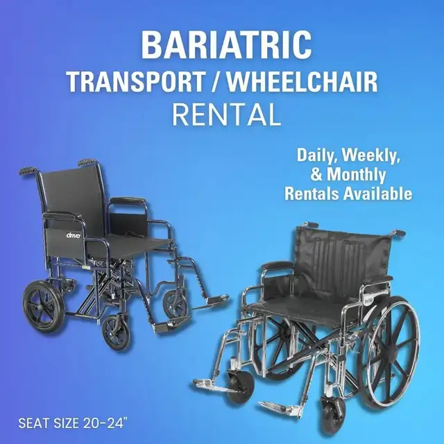 Bariatric Transport Wheelchair Rental: Daily, Weekly, Monthly