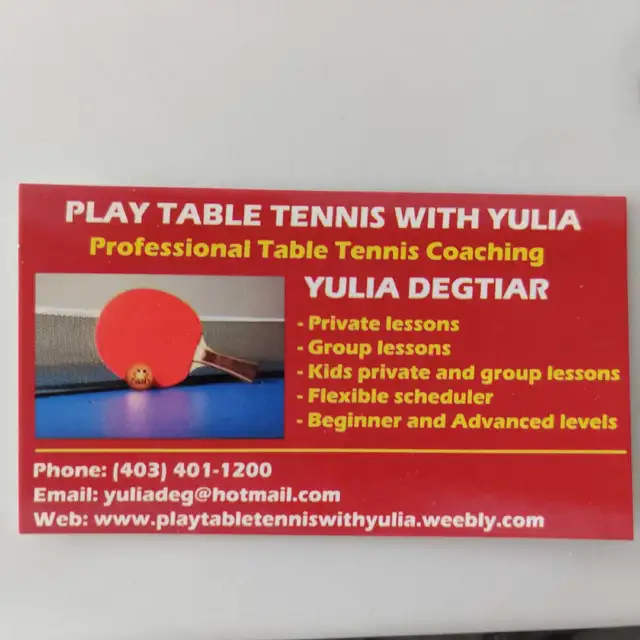 table tennis lessons