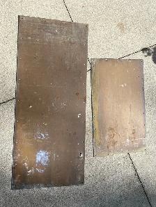 OLD BRASS DOOR PLATES.   $600