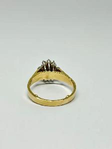 14k Diamond Flower Cluster Ring - Photo 4