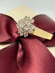 14k Diamond Flower Cluster Ring - Photo 7