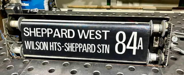 Vintage Toronto Transit Commission (TTC) Bus Roll Sign (RARE!)
