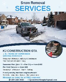 Markham Snow Removal ❄ Free Estimate — KJ Construction GTA