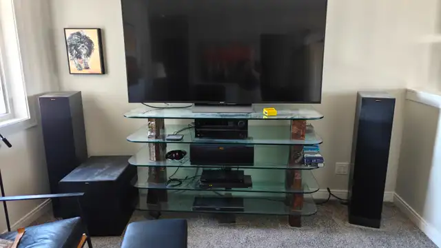 CUSTOM GLASS & STONE , TV/STEREO UNIT , Like New
