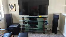 CUSTOM GLASS & STONE , TV/STEREO UNIT , Like New