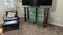 CUSTOM GLASS & STONE , TV/STEREO UNIT , Like New - Photo 4