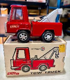 Vintage "Buddy L Jr." Pressed Steel Toy Tow Truck w Original Box