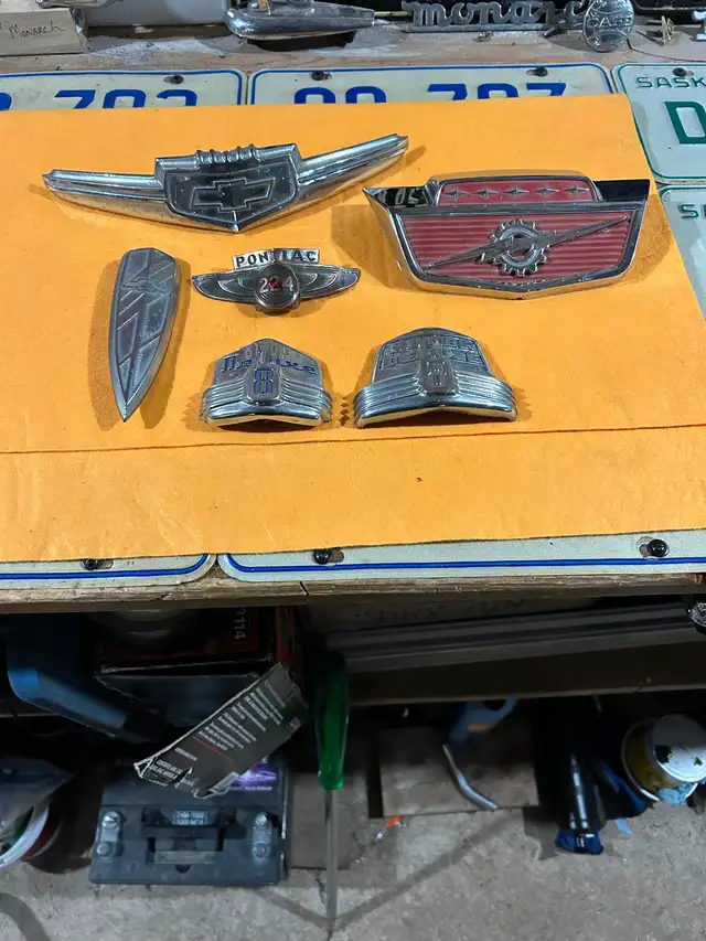 Vintage hood emblems