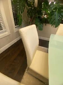 6 White Faux-Leather Dining Chairs — $20 each or $100 for all - Photo 3