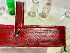 Vintage Metal Bottle Carrier (w Vintage Lot Of Glass Bottles) - Photo 4