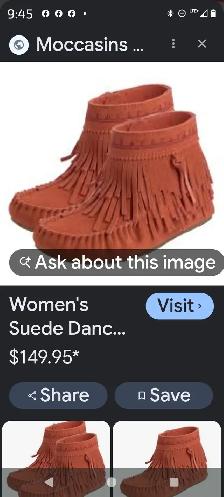 Manitobah Suede Dancer Moccasinssize lady's 6 - Photo 5