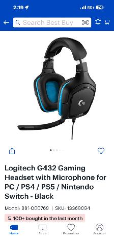 Brand new Logitech G432  7.1  Surround Gaming Headset $45 firm. - Photo 2