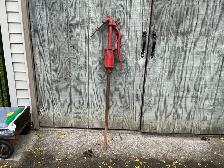 1945 Red Cast Iron & Steel Lever/Piston  Hand Water Pump !