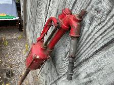 1945 Red Cast Iron & Steel Lever/Piston  Hand Water Pump ! - Photo 7