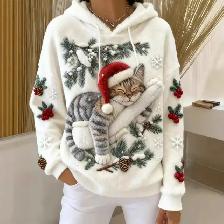 Christmas Cat Hoodie