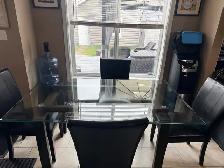 Glass Dining Table 4 Chairs - Photo 2
