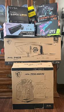 Custom Gaming Desktop PC with MSI Monitor