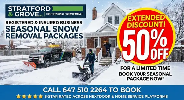 5-Star Rated Professional Snow Removal Packages – 50% OFF