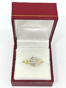 14k  pear shape Diamond Cluster  Ring - Photo 2