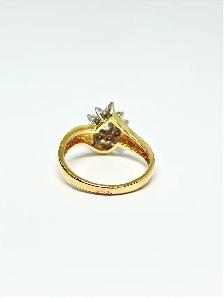 14k  pear shape Diamond Cluster  Ring - Photo 7