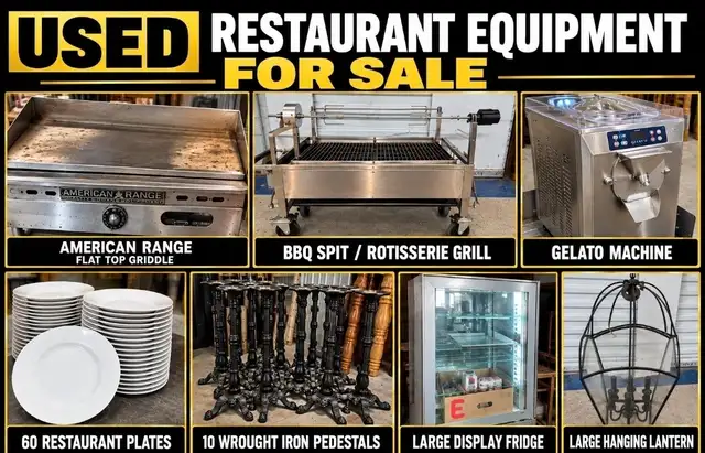 Restaurant Equipment Lot – Gelato Machine, Fridge, Grill
