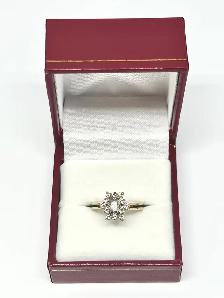 14k Oval shape Diamond Cluster Ring - Photo 4